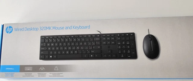 Hp Pack clavier souris filaires USB - Noir - Pack clavier souris - Rue du Commerce