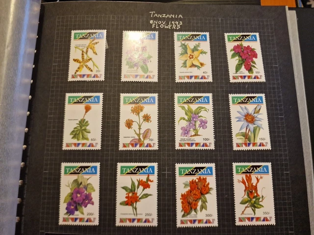 Tanzania 1993 Sg 1697-1708 Flowers Mnh