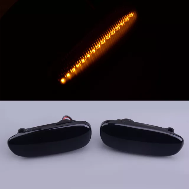 2Pcs Front LED Side Marker Turn Signal Light Fit For Subaru Impreza 1993-2001