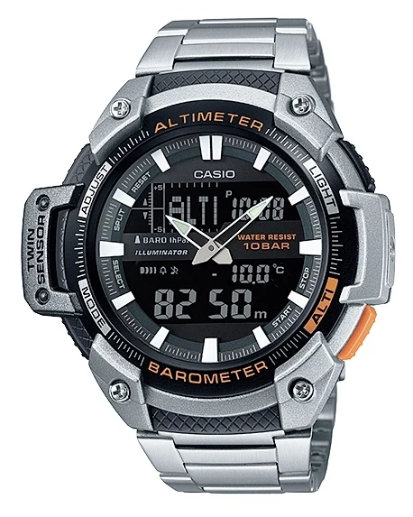 Casio SGW-450HD-1BE Orologio Uomo Altimetro Barometro Termometro 5 Sveglie Timer