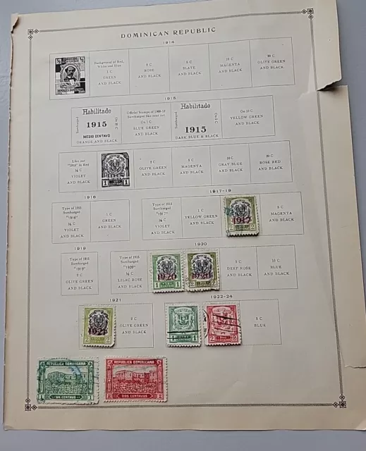 Old Dominican Republic Stamps. 9 Stamps. 1902-1924.