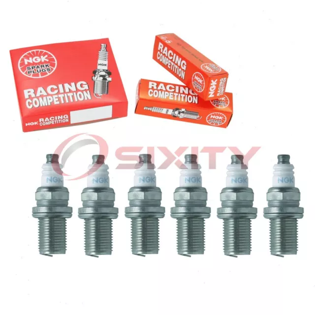 6 pc NGK 2000 R7282-10 Racing Spark Plugs for Ignition Wire Secondary  cv