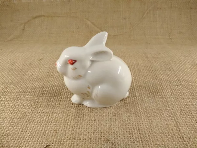 Porcelain rabbit, Soviet porcelain figurine of a bunny, USSR vintage, *9