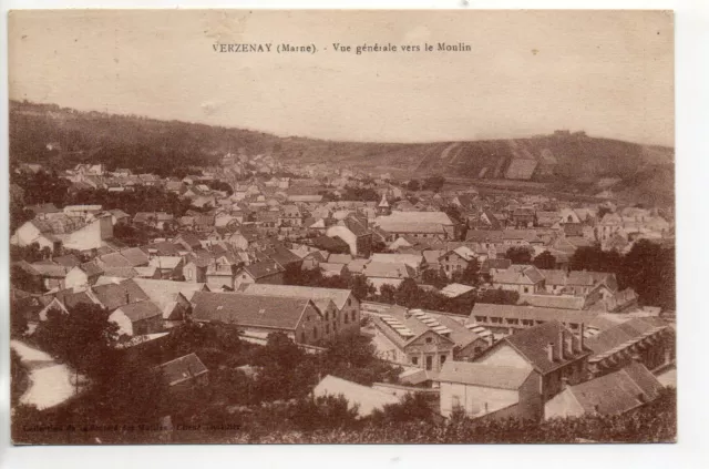 VERZENAY - Marne - CPA 51 - vue generale vers le moulin