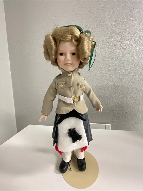 SHIRLEY TEMPLE Wee Willie Winkie Danbury Mint 14" Dolls Of Silver Screen Box