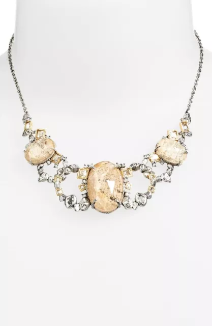 Alexis Bittar 167232 Womens 'Elements' Link Bib Necklace Silver/ Jasper 2