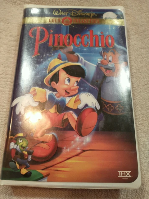 Walt Disney's PINOCCHIO VHS 1999 Clam Shell Gold Collection 60th Anniversary