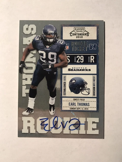 Earl Thomas 2010 Panini Contenders Rookie Ticket Auto RC Seahawks Legend