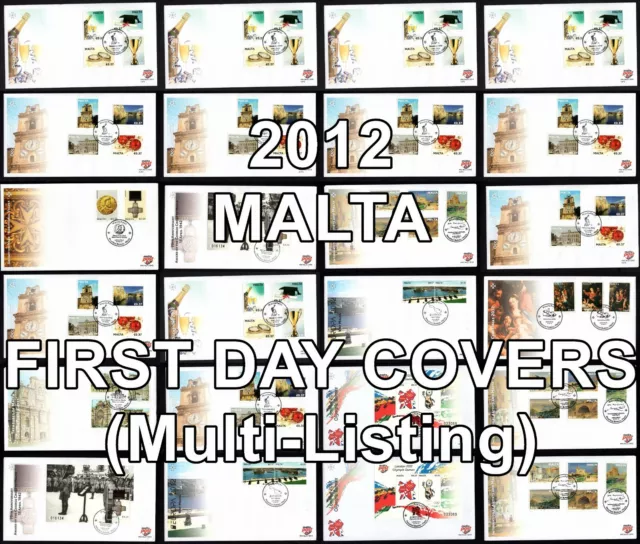 2012 MALTA  First Day Covers FDC {Multi-Listing} UNADDRESSED