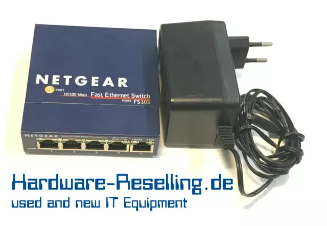 Netgear FS105 Ethernet Rápido Interruptor Prosafe 5 Puerto 10/100Mbps Con Red
