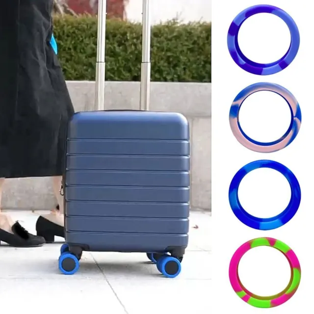 8PCS With Silent Sound Luggage Caster Shoes  Luggage Accessories