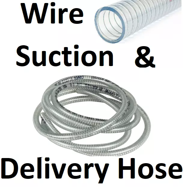 PVC WIRE REINFORCED SUCTION & DELIVERY FOOD GRADE VACUUM HOSE 19mm 25mm 32mm 38m