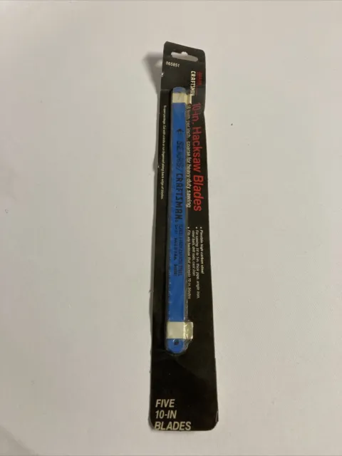 Vintage NEW NOS Sears Craftsman 65851 10” Hacksaw Blades Pack of 5