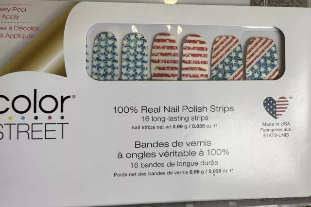 Color Street Nail Polish Strips ~ FLAG, YOU’RE IT ~ Retired 4th Of July ~ NIP