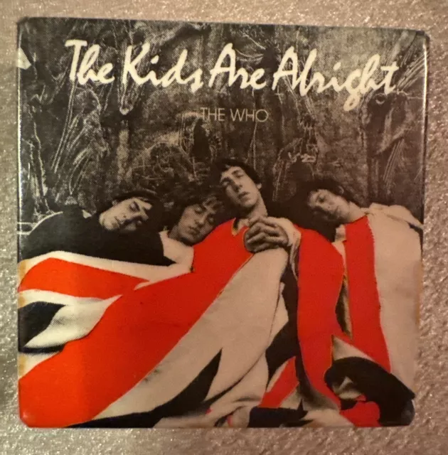 THE WHO Band Pin Vintage Original Kids Are Alright Pinback Button Rock Badge 2x2