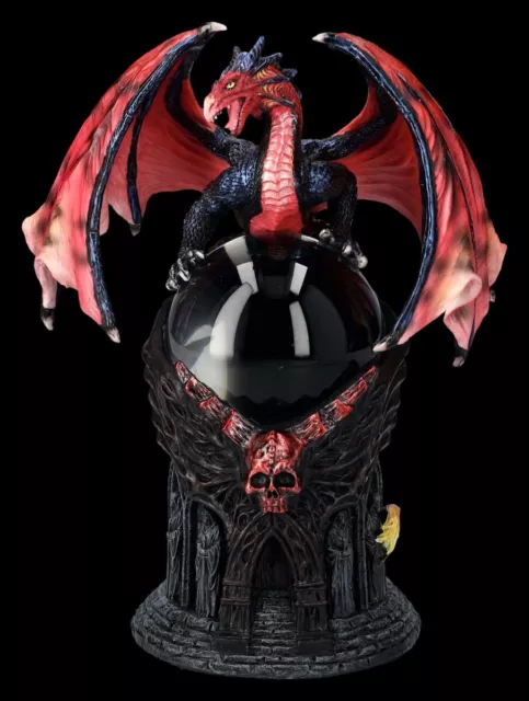 Figura Dragón Con Bola de Cristal - Guardian - Dragon Decoración Fantasía
