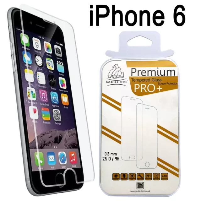 New 100% Genuine Gorilla Tempered Glass Film Screen Protector for Apple iPhone 6