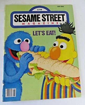 Vintage The Sesame Street  Magazine May 1985 Bert Cookie Monster Cover #2615
