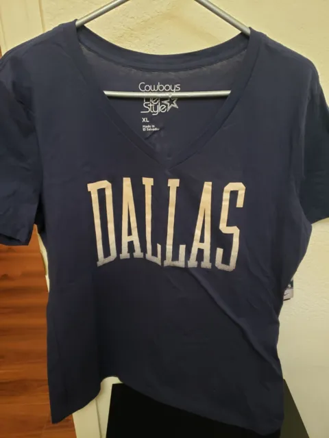 dallas cowboys t shirt womens Sz XL New! V neck