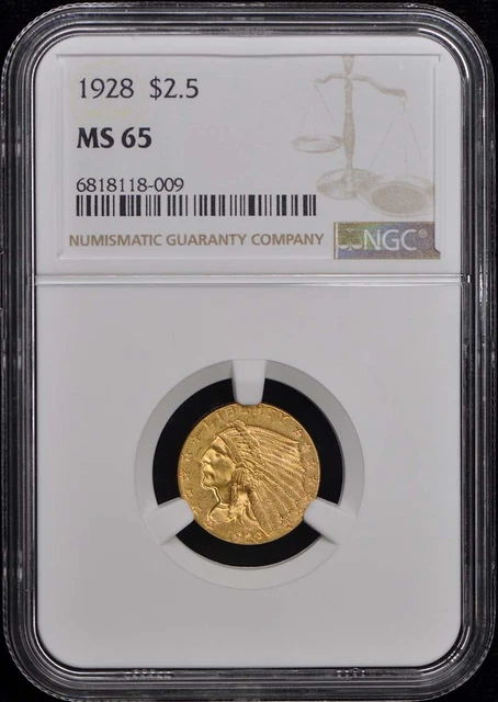 1928 Indian $2.50 NGC MS65
