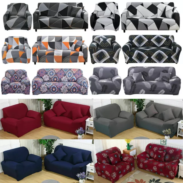 Universal 2/3/4 Seater Elastic Sofa Covers Slipcover Stretch Couch Protector UK