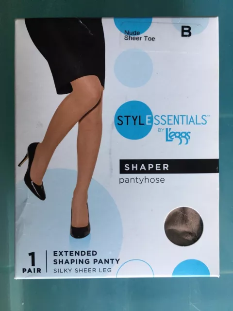 STYLE ESSENTIALS BY Leggs Shaper Pantyhose Size B Nude /Sheer Toe