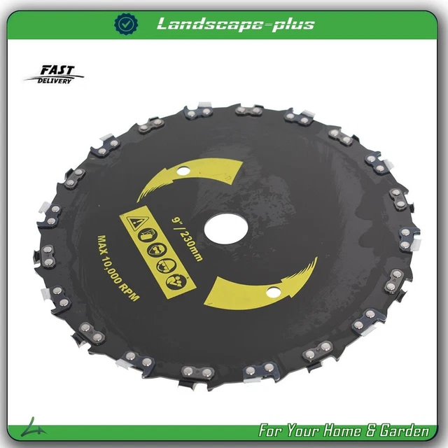 CHAIN SAW TOOTH BrushCutter Grass Blade Heavy Duty 9" For Gas