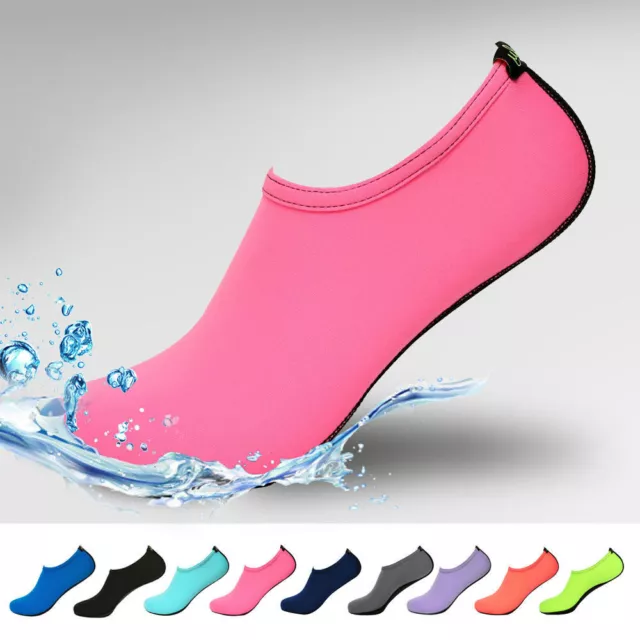 NEW Barefoot Water Skin Shoes Aqua Socks Beach Swim Slip On Surf Yoga Exercise