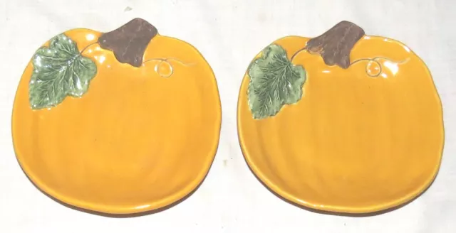 Williams Sonoma Deux 17.8x17.8cm Citrouille Snack Assiettes - Mint