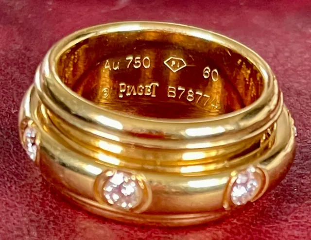 Piaget Possession Ring, GG 750, 7 Brillanten 0,91 ct, breite Version! Gr. 60!