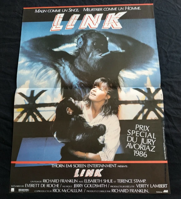 AFFICHE CINEMA ORIGINALE 40/60 LINK - Richard Franklin 1986 Elisabeth Shue