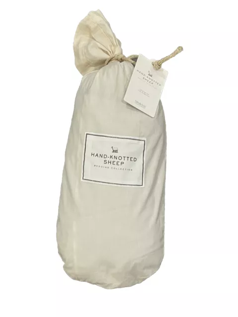 Restoration Hardware RH Baby Child Cotton Linen CRIB Bedskirt Cloud Blue NEW