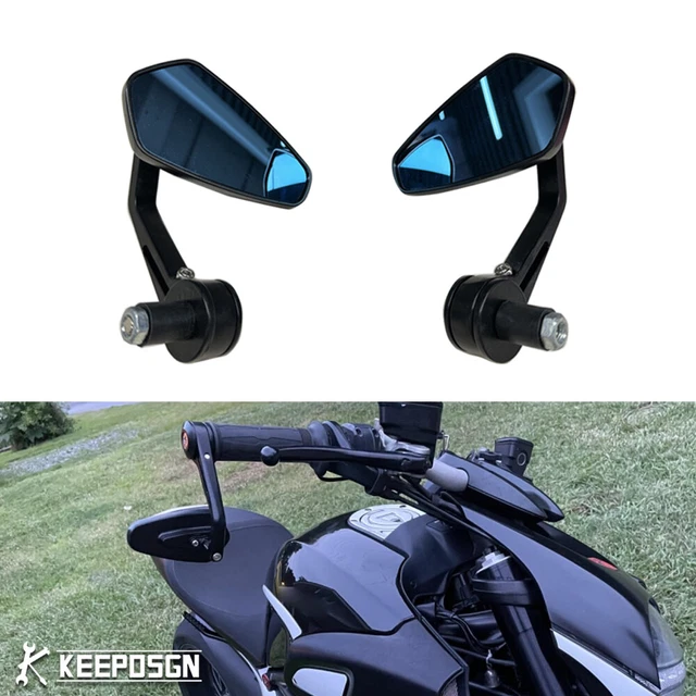 Black 7/8" Handle Bar End Rearview Mirrors For Ducati 1199 Panigale (Left & Right)