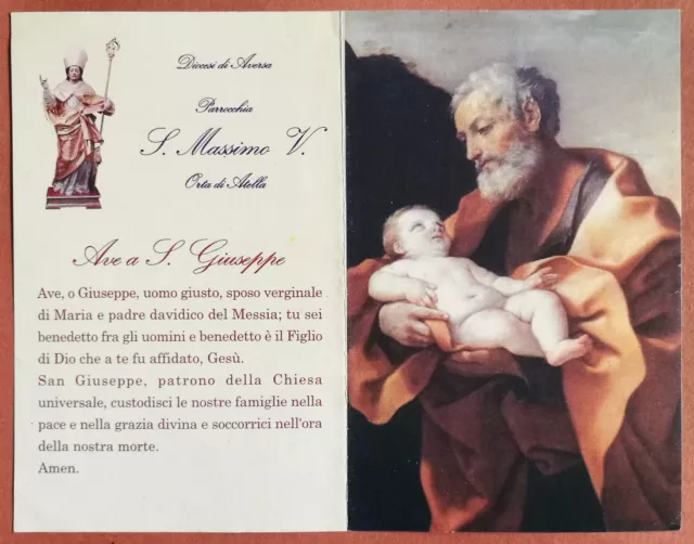 Santino Holy Card a libretto: S. San Giuseppe - Orta di Atella