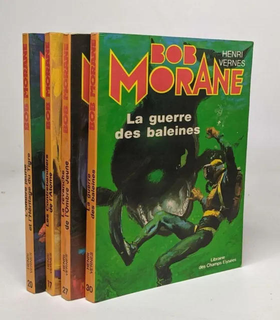Lot de 4 romans Bob Morane - titres voir photos | Henri Vernes | Etat correct