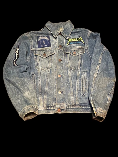 VTG Metallica Megadeth Guns and Roses Denim Jacket Heavy metal 1980s
