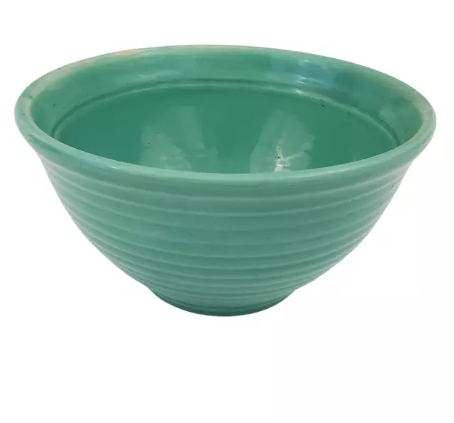 Vtg Bauer Pottery Ringware #12 Mixing Salad Bowl Jade Green Turquoise