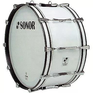 Große Trommel Sonor Professional Line 26" x 14" Marching Bass Drum White Marchin