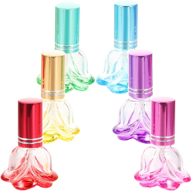 6 un. botellas de perfume rosa botellas de perfume recargables botella de perfume atomizadores de vidrio pequeños