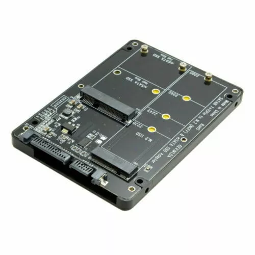 Xiwai  mSATA M.2 NGFF B-key 2in1 Combo SSD to SATA 3.0 Adapter Enclosure SATA 3