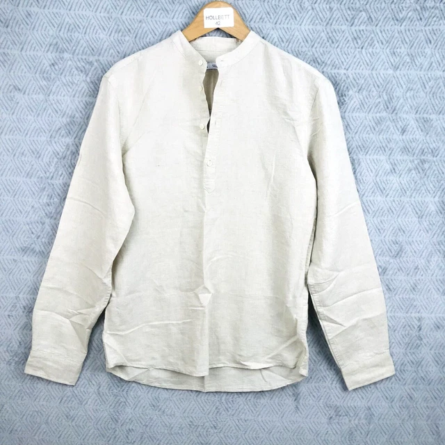 Haut Zara Blanc à Manches Bouffantes Carreaux - Taille M, Coton, Neuf Avec étiquette