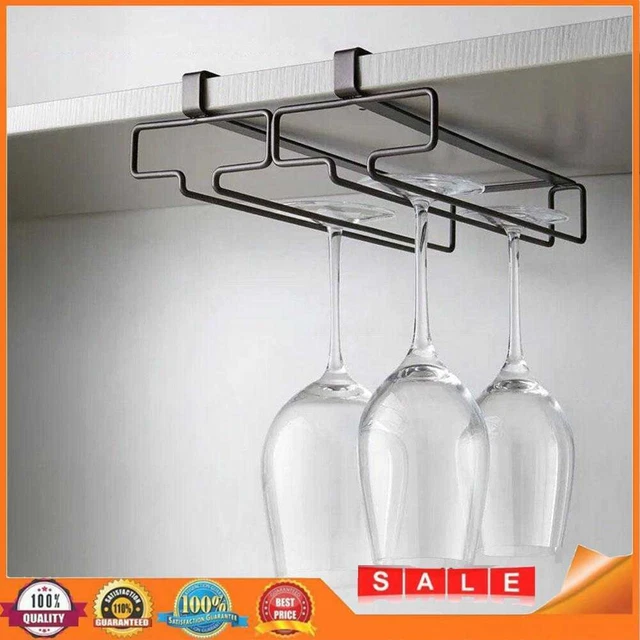 Portaoggetti da appendere vetro vino rosso metallo barra calice stoviglie portaorganizer