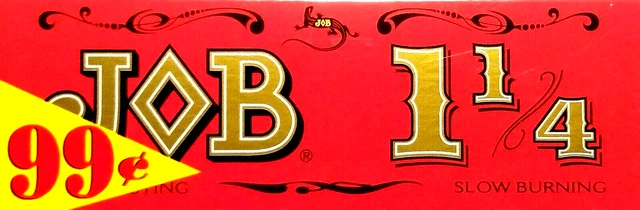 JOB  Original "Orange" 1 1/4 Slow Burning Rolling Papers 1 Pack 24pp FREE2Ship!