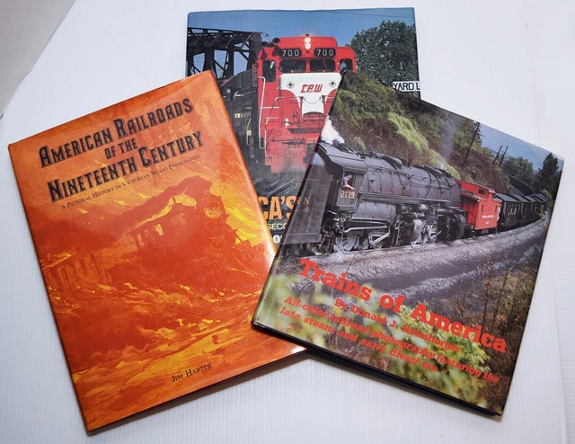 Lot 3 Railroad Coffee Table Books Ball Heimburger Harter Hardback Trains