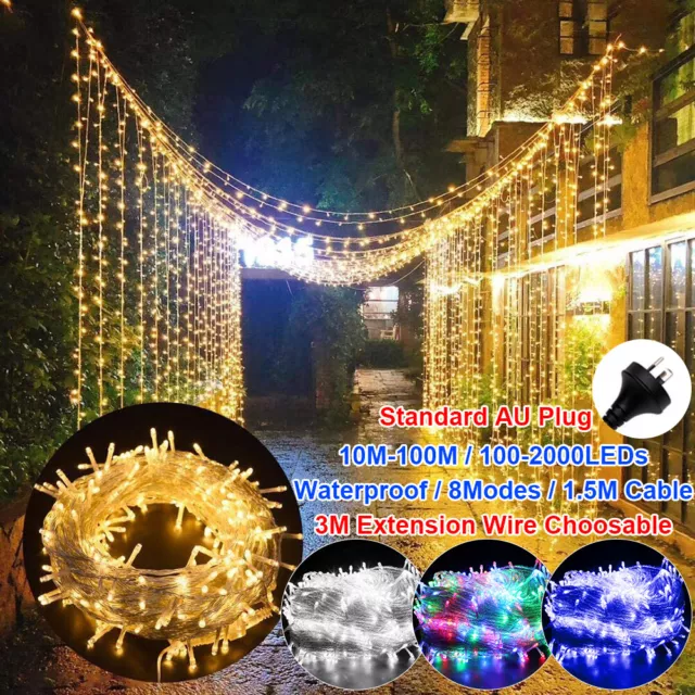 100M 2000 LEDs Fairy String Lights Outdoor Waterproof Party Christmas Tree Light