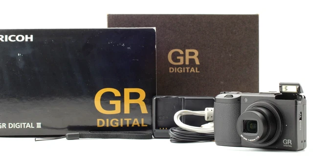 SH/853 [Top MINT] Ricoh GR Digital III 3 10.0MP Digital Camera w/SD card JAPAN