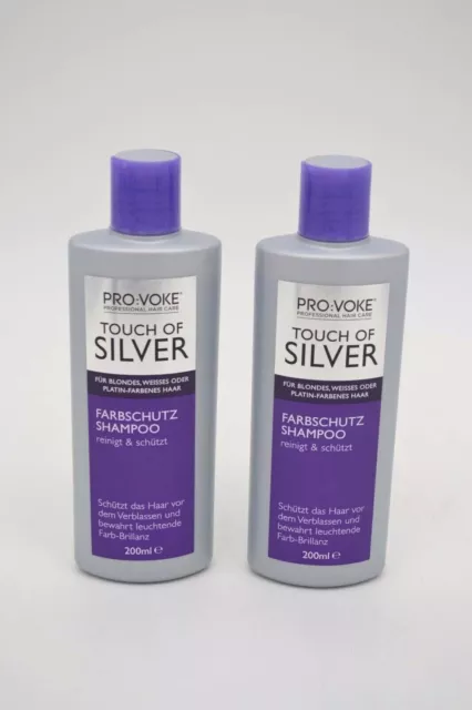 2 X 200 ml PRO:VOKE - Farbschutzshampoo - Touch of Silver - Neu