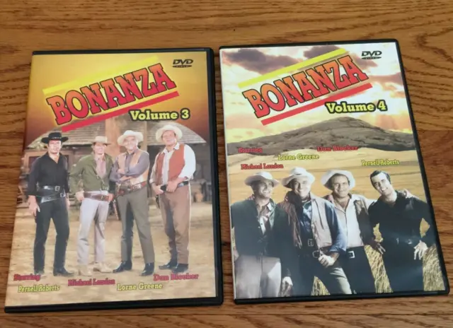 Bonanza Dvd Lot Of 2 Vol 3 4 Michael Landon Lorne Greene Dan Blocker Tv