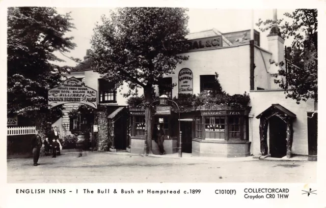 English Inns The Bull & Bush at Hampstead c1899 Postcard (A51) RP