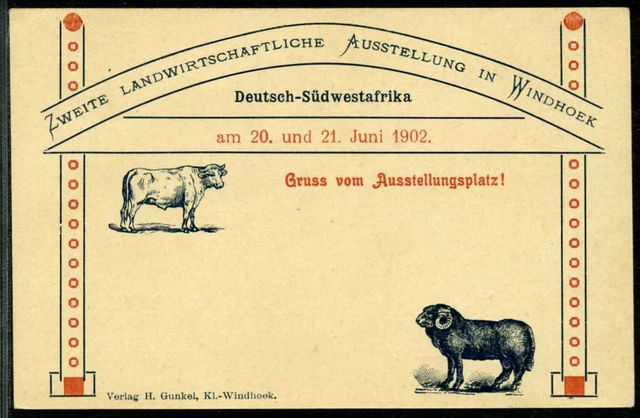 DSWA PP  Karte  Landesausstellung  Windhuk  1902  postfrisch
